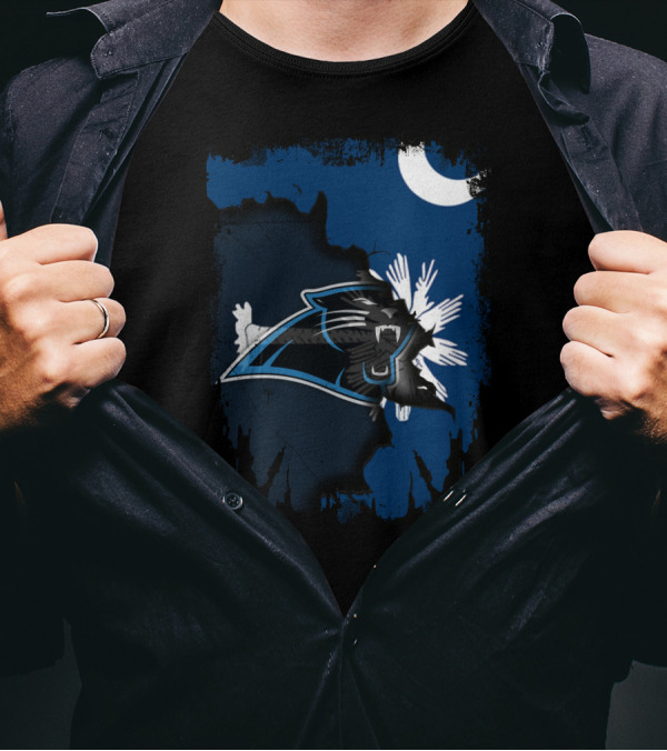 Together South Carolina Panthers Moon Palmetto T-Shirt