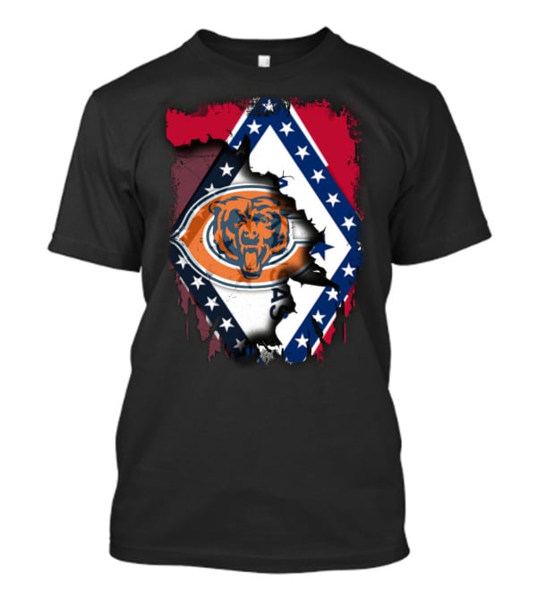 Arkansas State Pride With Chicago Bears Logo Integration T-Shirt