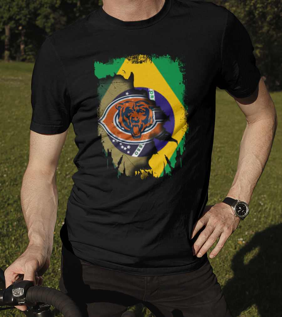Together Brazil With Bears Logo And Flag Fusion T-Shirt