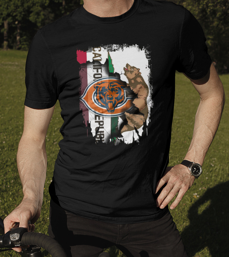 California Republic Chicago Bears Bear Logo Fusion T-Shirt