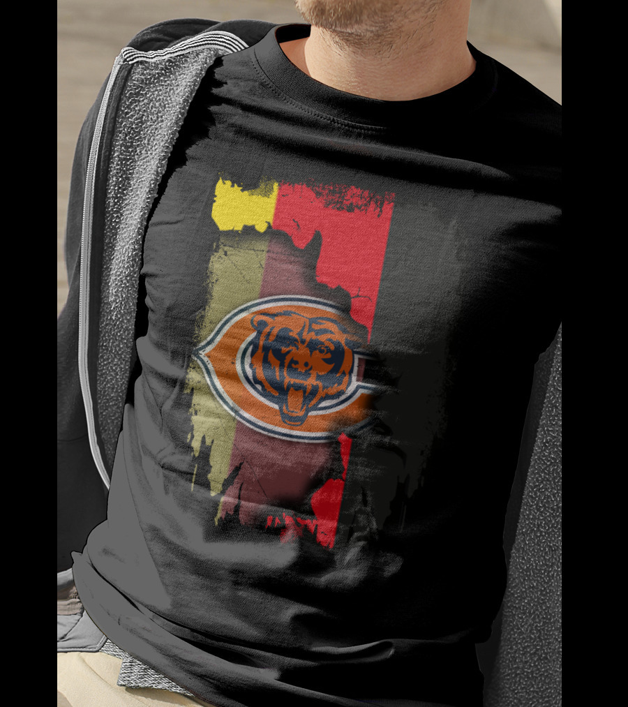 Chicago Bears Germany Flag Fusion T-Shirt
