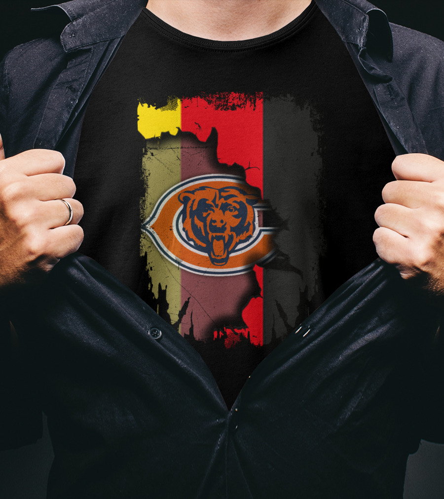 Chicago Bears Germany Flag Fusion T-Shirt