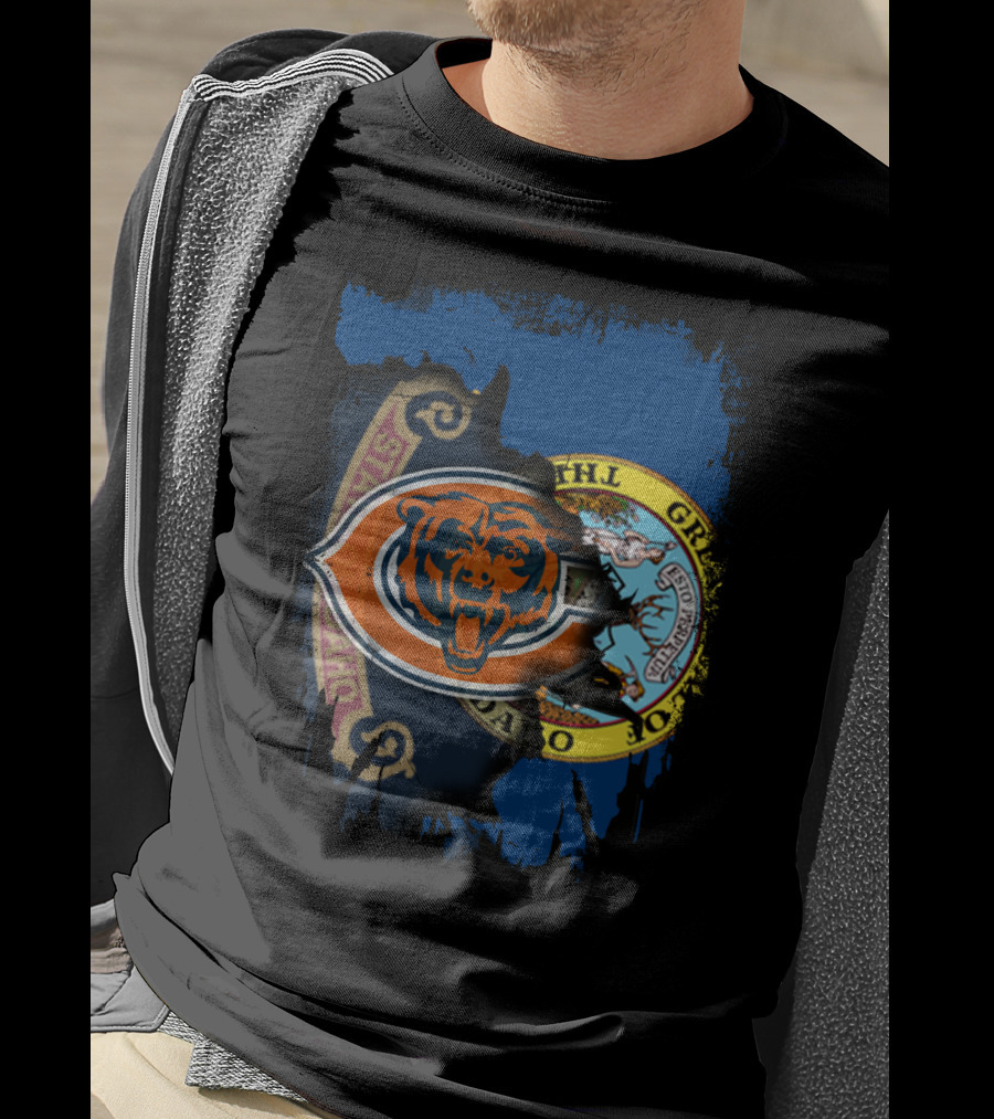 Together Idaho State Chicago Bears Emblem Fusion T-Shirt