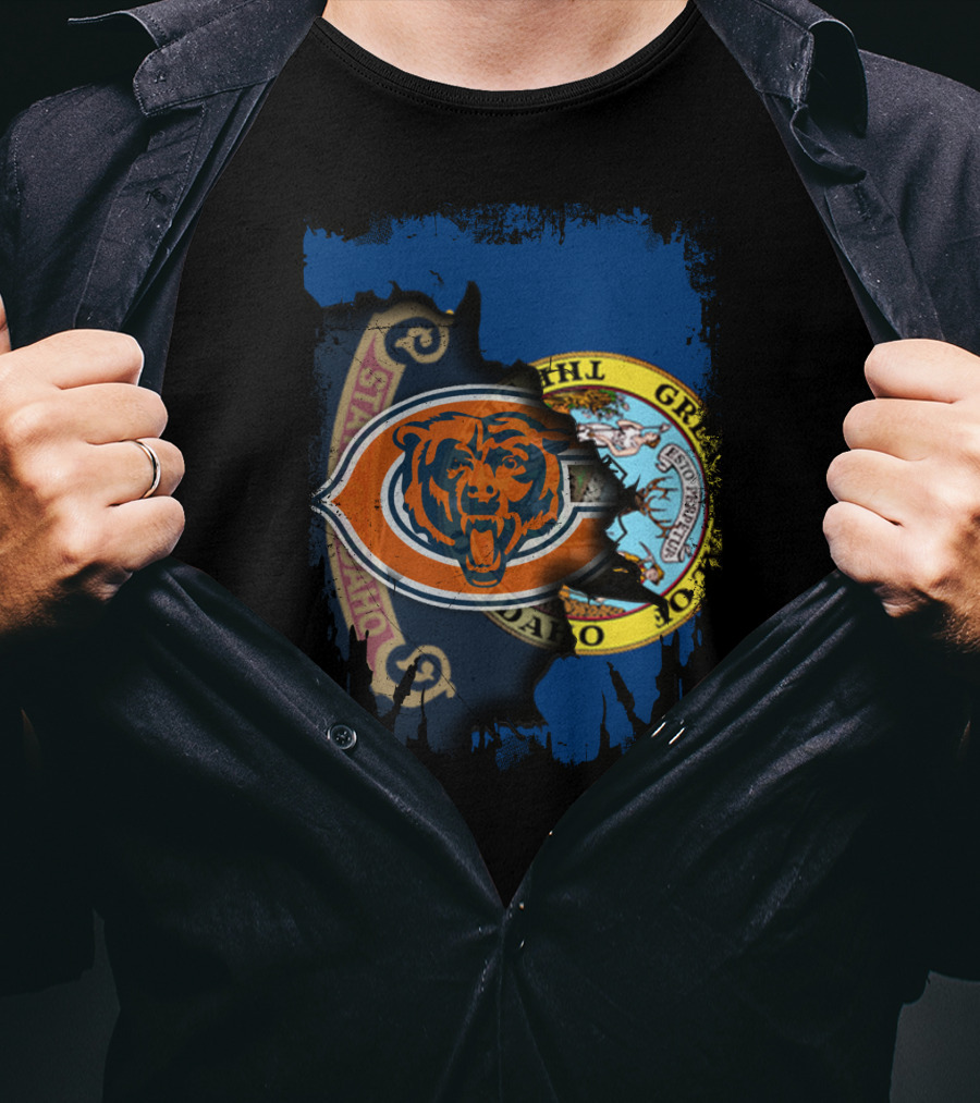 Together Idaho State Chicago Bears Emblem Fusion T-Shirt