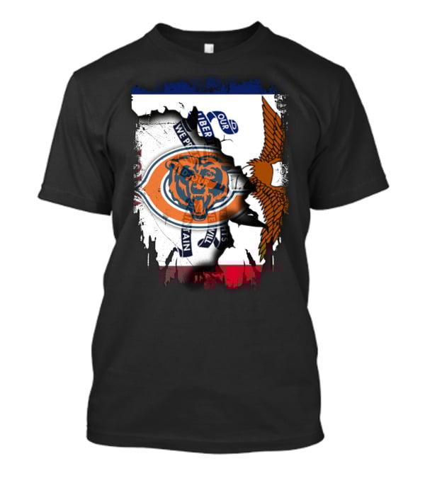 Chicago Bears Iowa Pride USA Flag Eagle Patriot T-Shirt