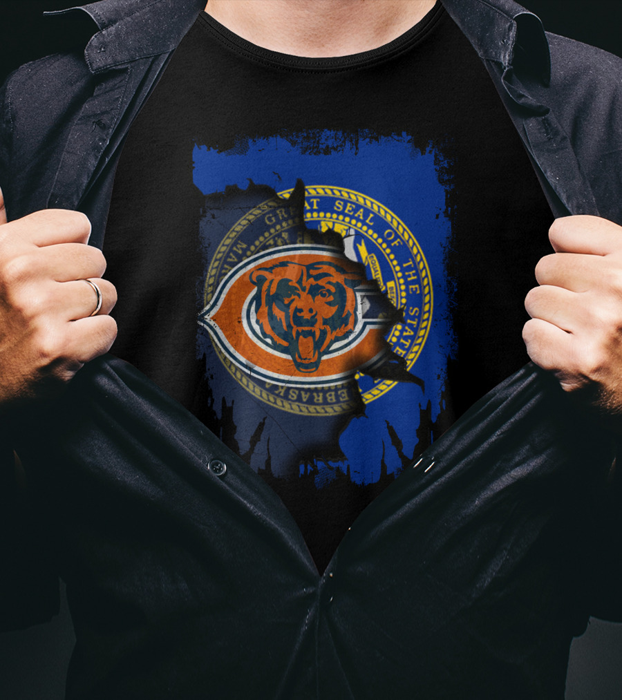 Together Nebraska Chicago Bears Seal T-Shirt