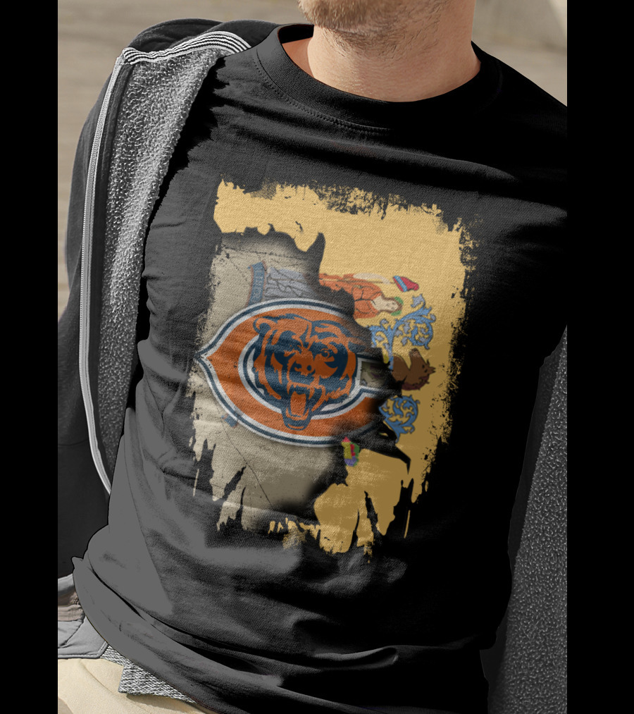 New Jersey Bears Emblem With State Map T-Shirt