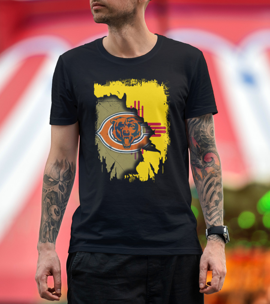 Together New Mexico Bears Chicago Symbol Flag Fusion T-Shirt