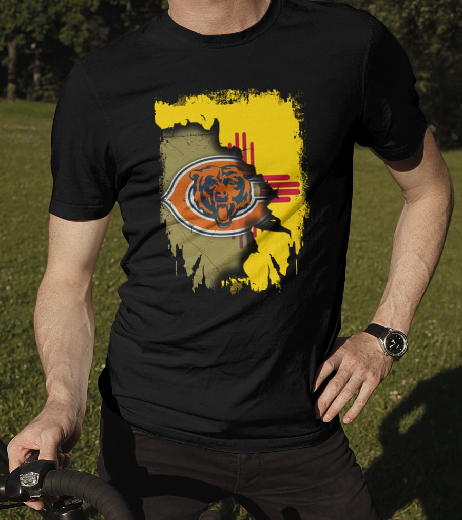 Together New Mexico Bears Chicago Symbol Flag Fusion T-Shirt