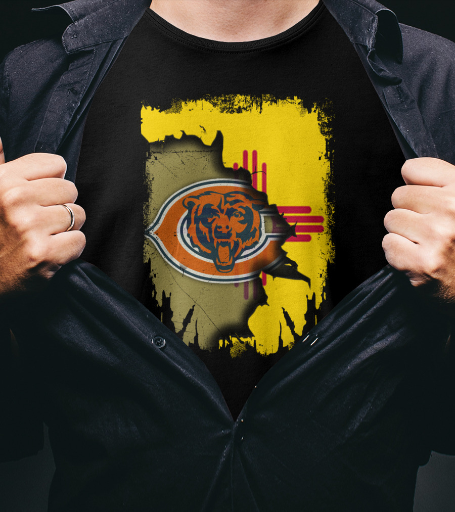 Together New Mexico Bears Chicago Symbol Flag Fusion T-Shirt