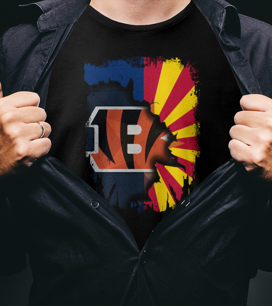 Together Arizona And Cincinnati Bengals T-Shirt