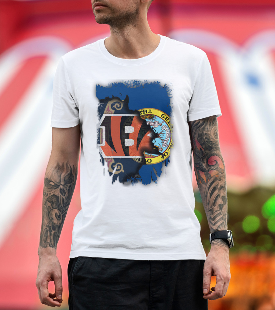 Idaho State United With Cincinnati Bengals Emblem T-Shirt