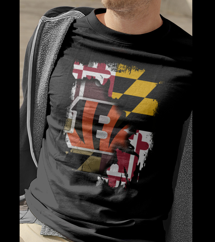 Maryland Flag Bengals Collaboration T-Shirt