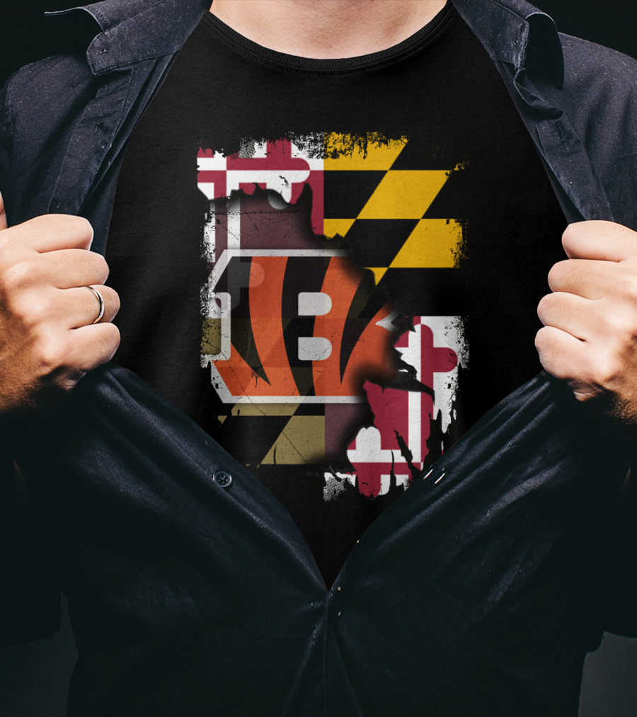 Maryland Flag Bengals Collaboration T-Shirt