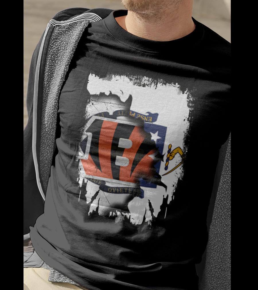 Massachusetts Together With Bengals Iconic Fusion T-Shirt