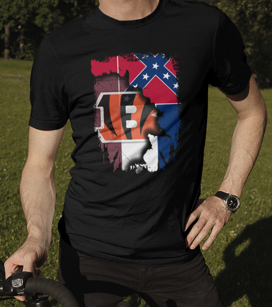 Mississippi Pride With Bengals Fusion T-Shirt