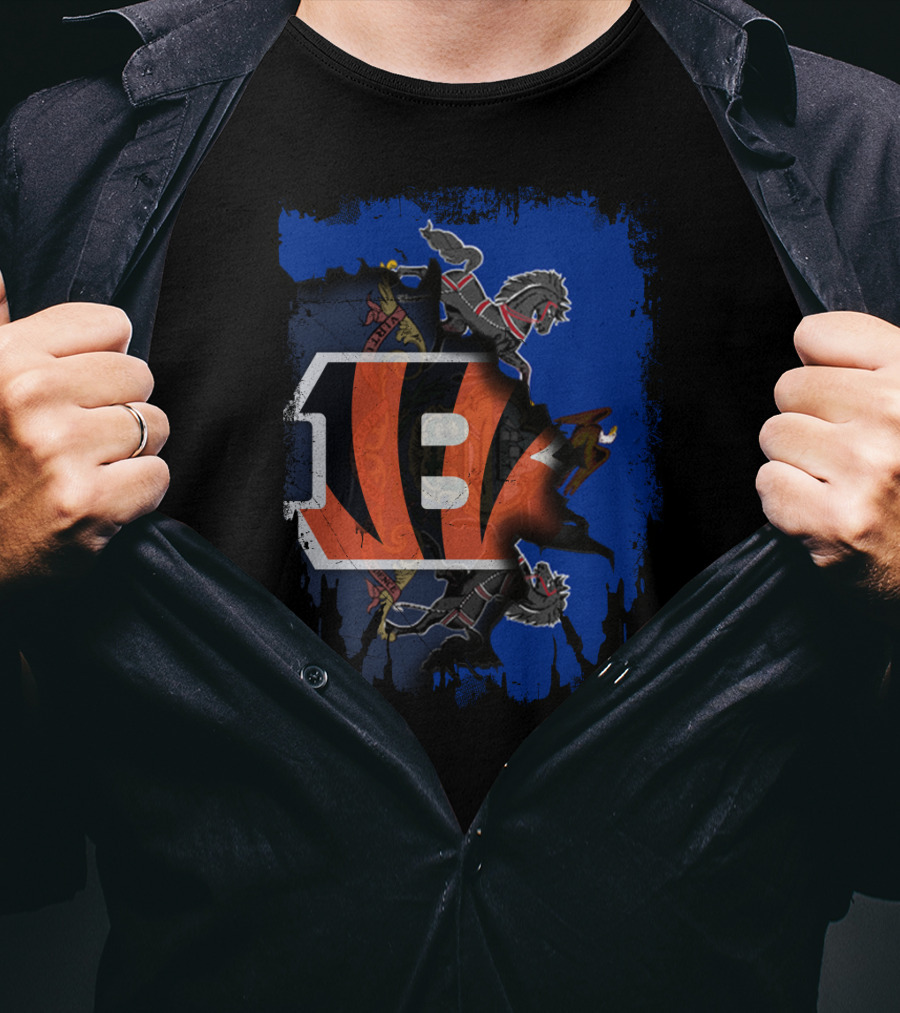 Pennsylvania Crest Merged With Bengals Logo Collaboration T-Shirt