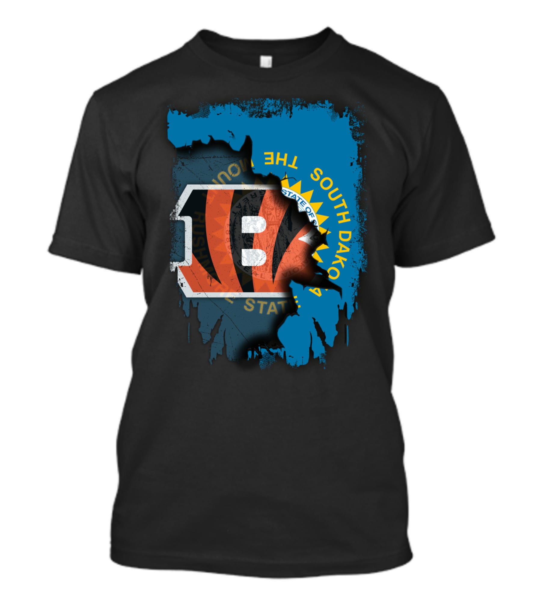 South Dakota Meets Bengals Team Spirit Mashup T-Shirt