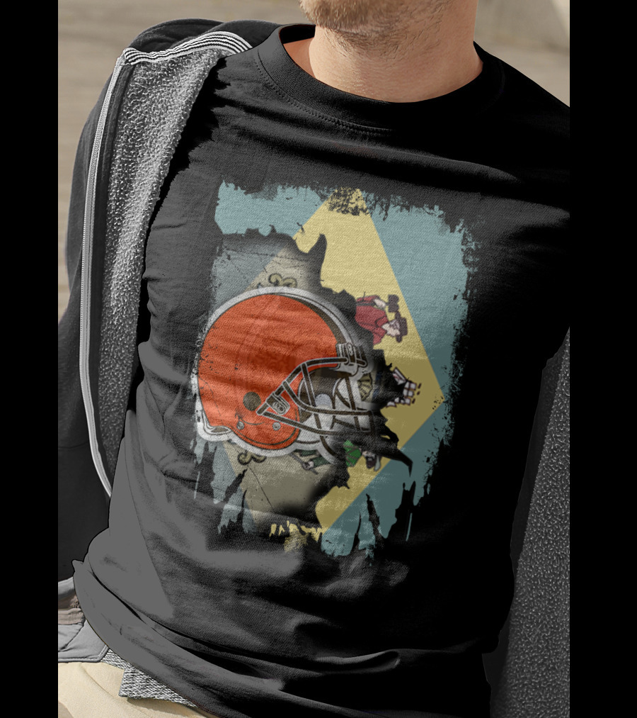 Delaware Meets Browns Helmet Collaboration T-Shirt