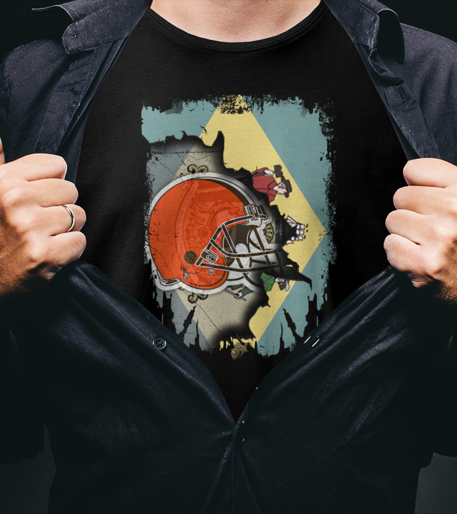 Delaware Meets Browns Helmet Collaboration T-Shirt