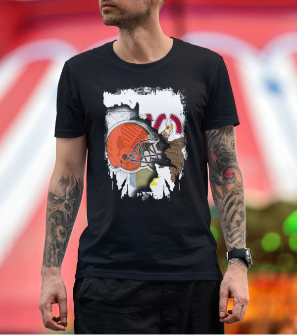 Premium T-Shirt: Together Illinois Integrity With Browns Helmet Eagle T-Shirt Together Illinois Integrity With Browns Helmet Eagle T-Shirt