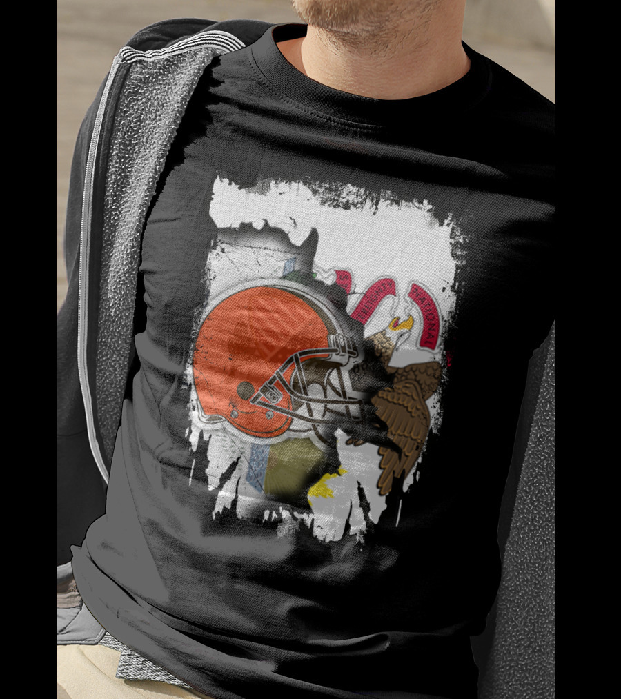 Together Illinois Integrity With Browns Helmet Eagle T-Shirt