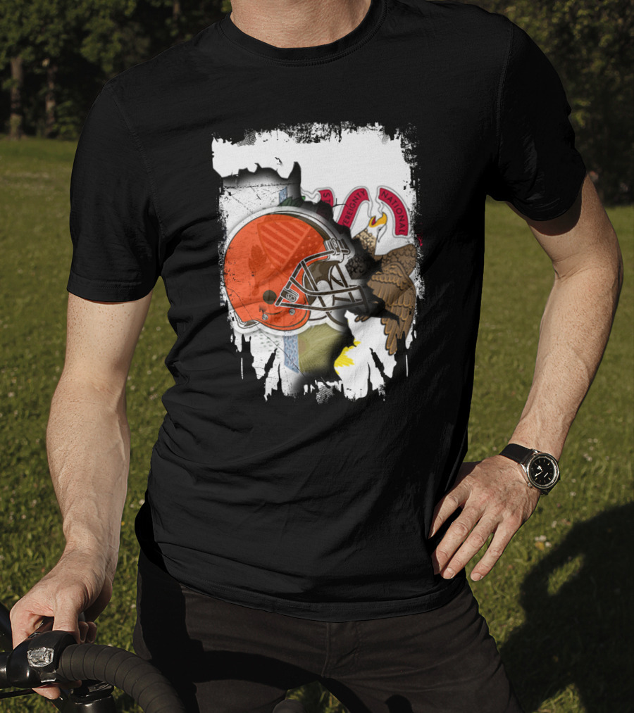 Together Illinois Integrity With Browns Helmet Eagle T-Shirt