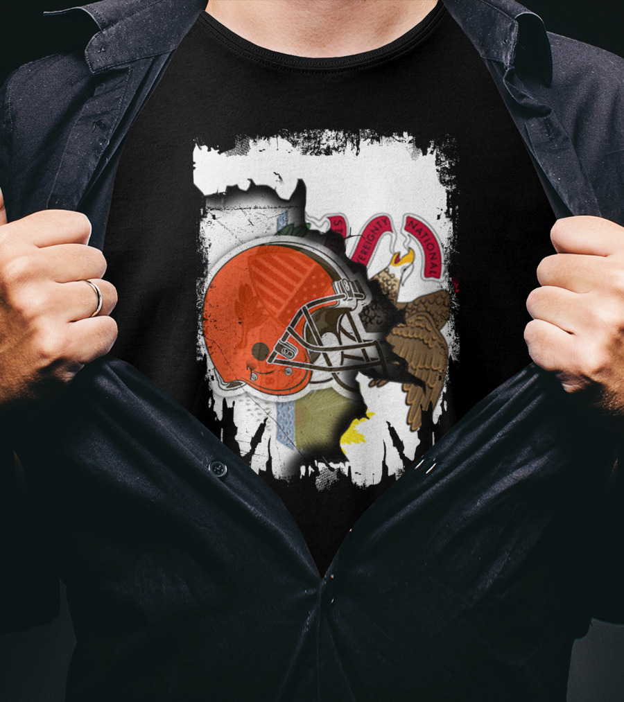 Together Illinois Integrity With Browns Helmet Eagle T-Shirt