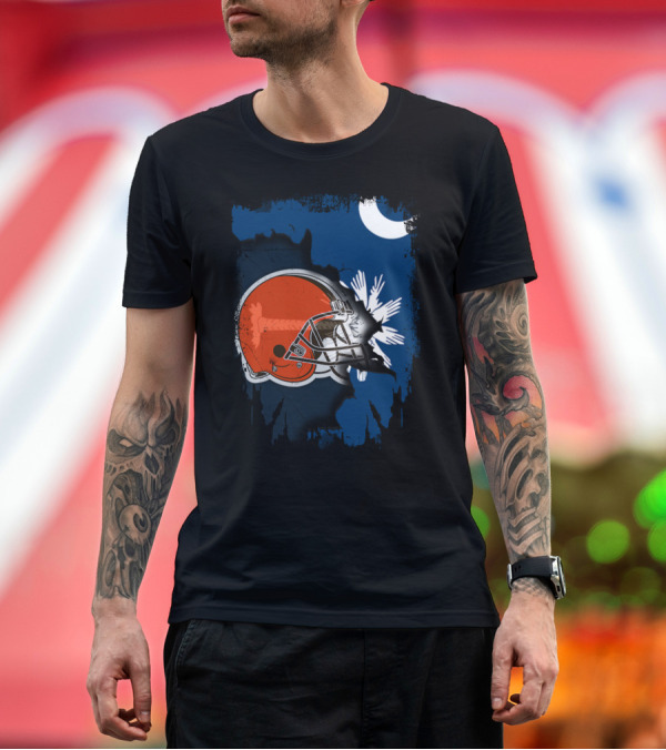Premium T-Shirt: Together South Carolina Browns Helmet Palmetto Crescent Moon T-Shirt Together South Carolina Browns Helmet Palmetto Crescent Moon T-Shirt
