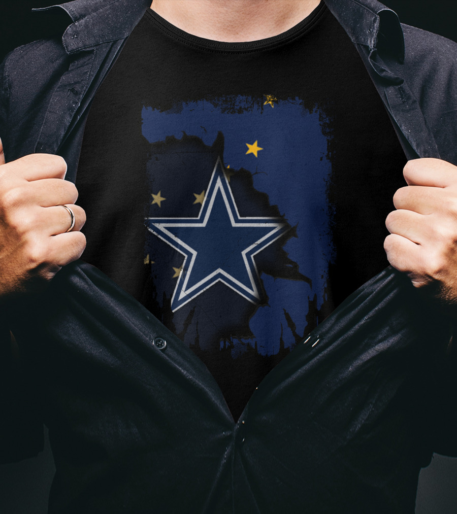 Together Alaska With Cowboys Star And State Outline T-Shirt