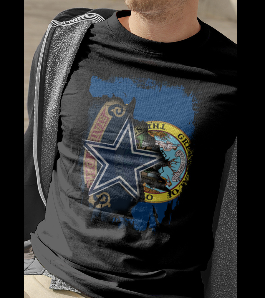 Together Idaho Cowboys Seal And Star Fusion T-Shirt