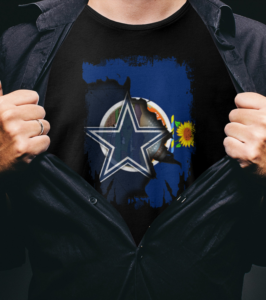 Together Kansas Sunflower Dallas Cowboys Star T-Shirt