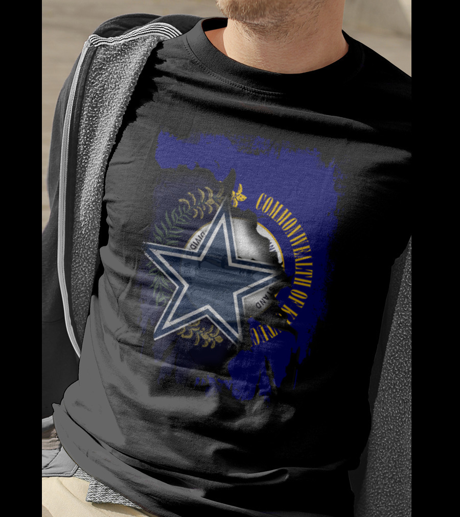 Commonwealth Of Kentucky Dallas Cowboys Star Emblem Fusion T-Shirt