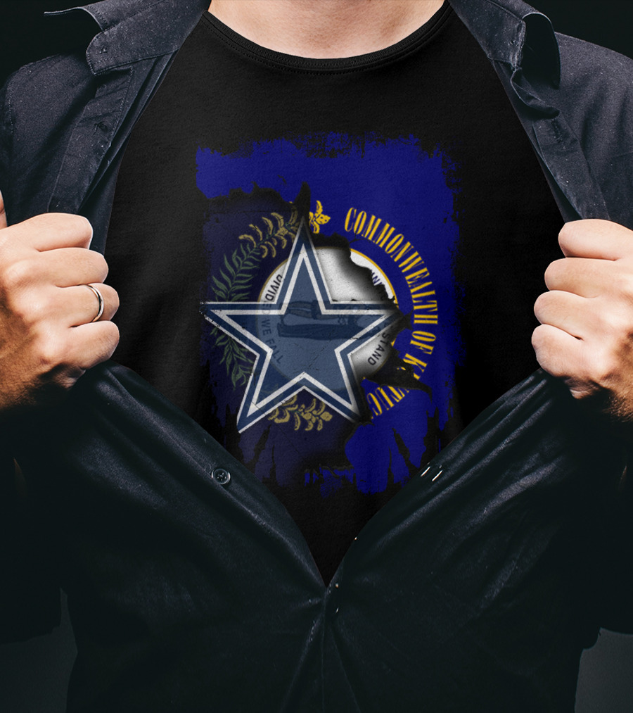 Commonwealth Of Kentucky Dallas Cowboys Star Emblem Fusion T-Shirt