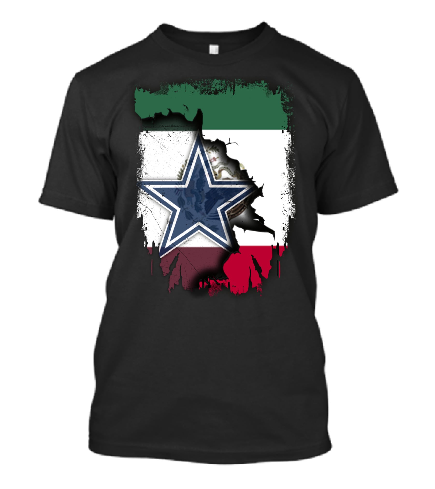 Together Mexico Dallas Cowboys Flag Star T-Shirt