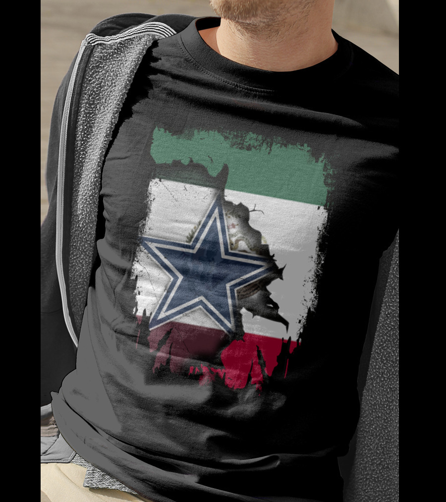 Together Mexico Dallas Cowboys Flag Star T-Shirt