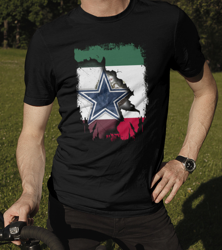 Together Mexico Dallas Cowboys Flag Star T-Shirt