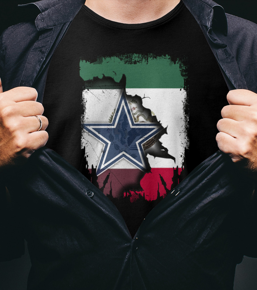 Together Mexico Dallas Cowboys Flag Star T-Shirt