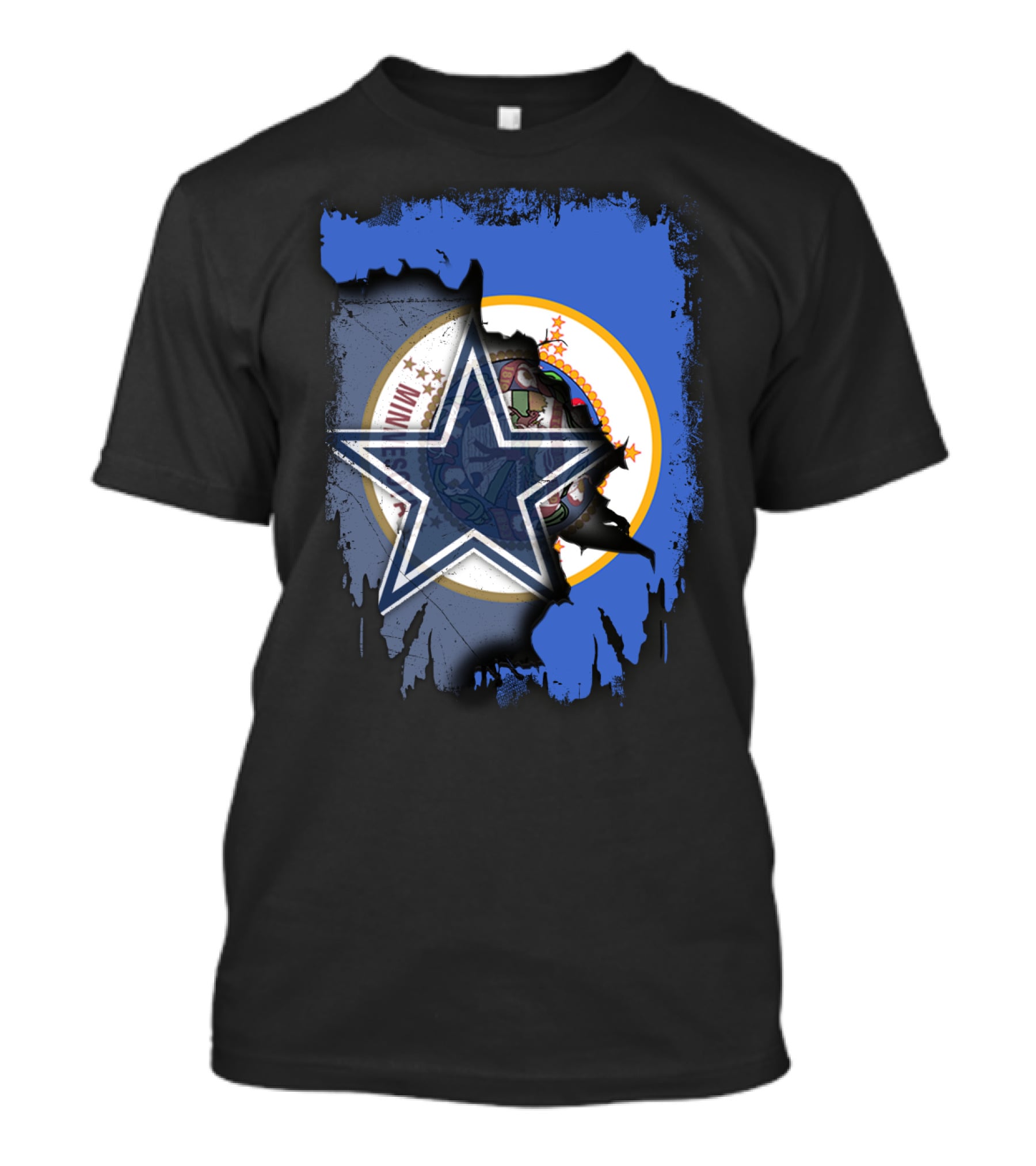 Minnesota State Together With Dallas Cowboys Star T-Shirt