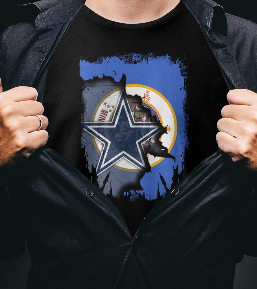 Minnesota State Together With Dallas Cowboys Star T-Shirt