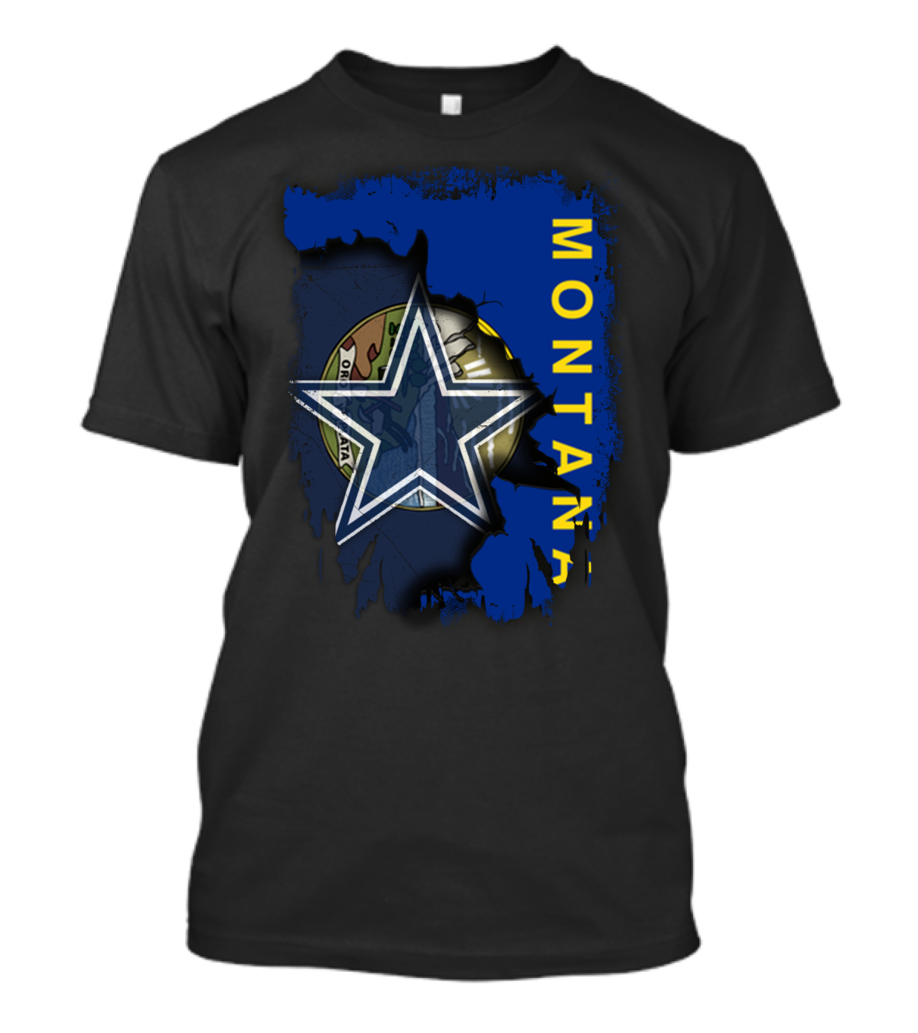Montana Pride Cowboys Star Motif T-Shirt