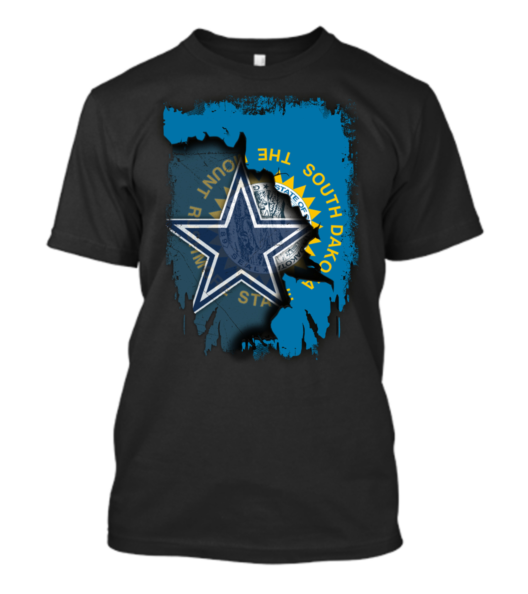 South Dakota Pride With Dallas Cowboys Star Integration T-Shirt