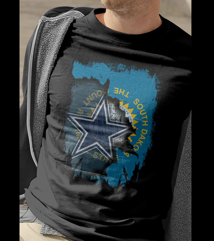 South Dakota Pride With Dallas Cowboys Star Integration T-Shirt