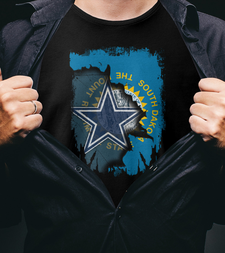 South Dakota Pride With Dallas Cowboys Star Integration T-Shirt