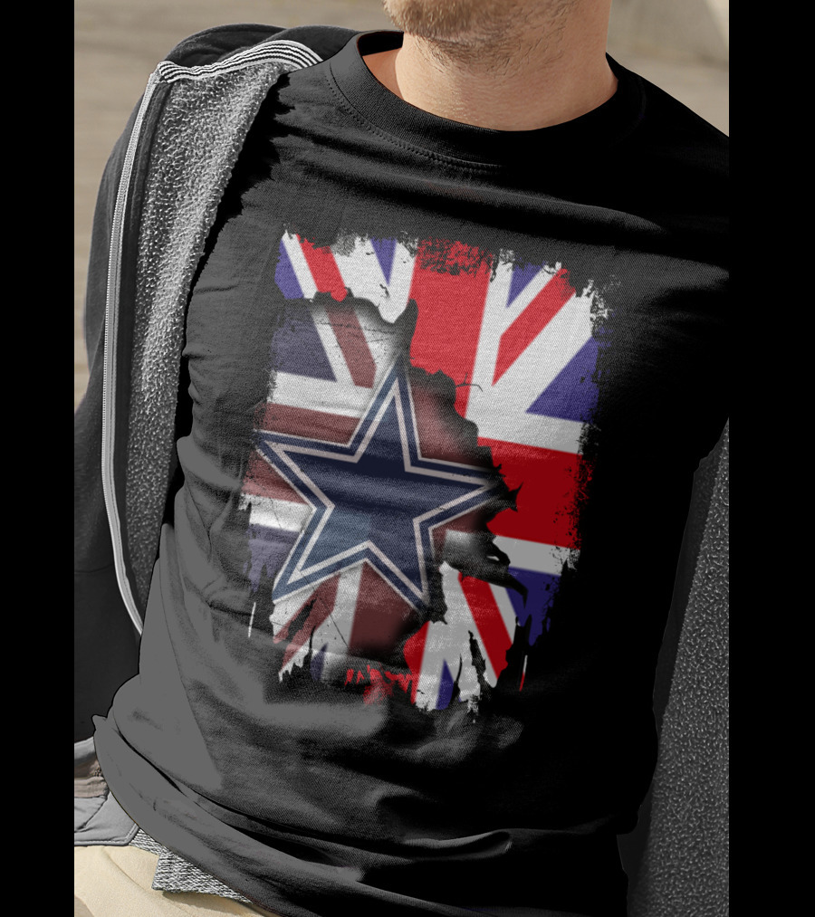 United Kingdom Dallas Cowboys Union Jack Star Combination T-Shirt