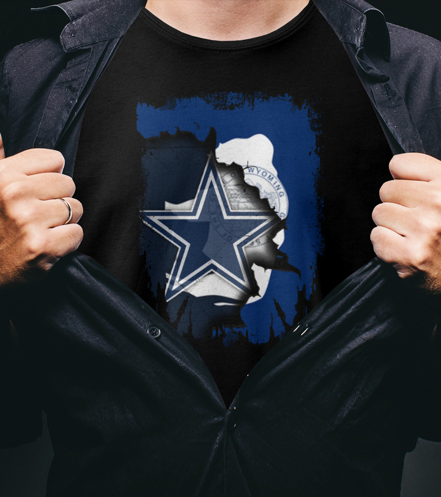 Wyoming Cowboys Star Emblem With State Seal T-Shirt