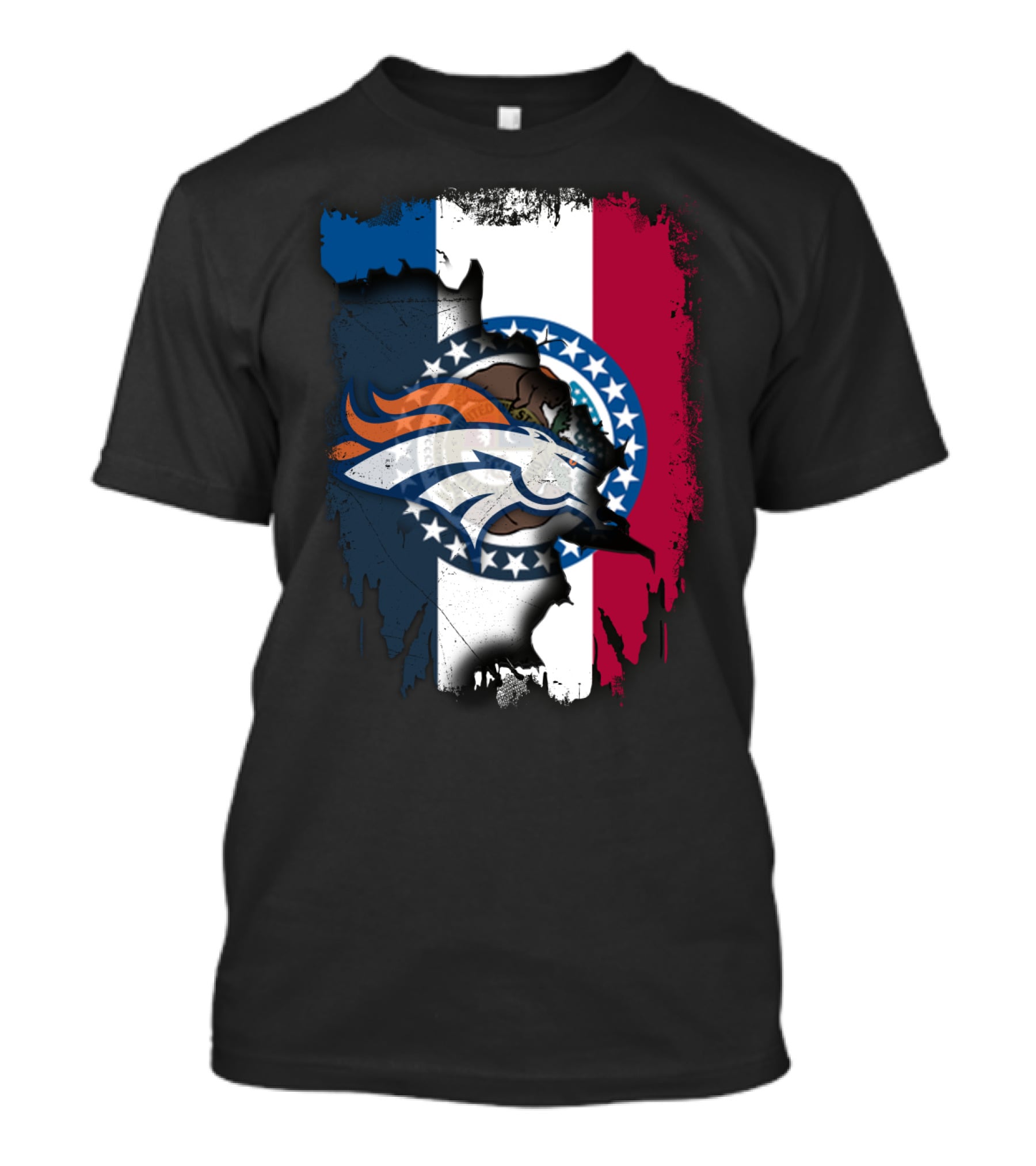Together Missouri Broncos Flag Iconic T-Shirt