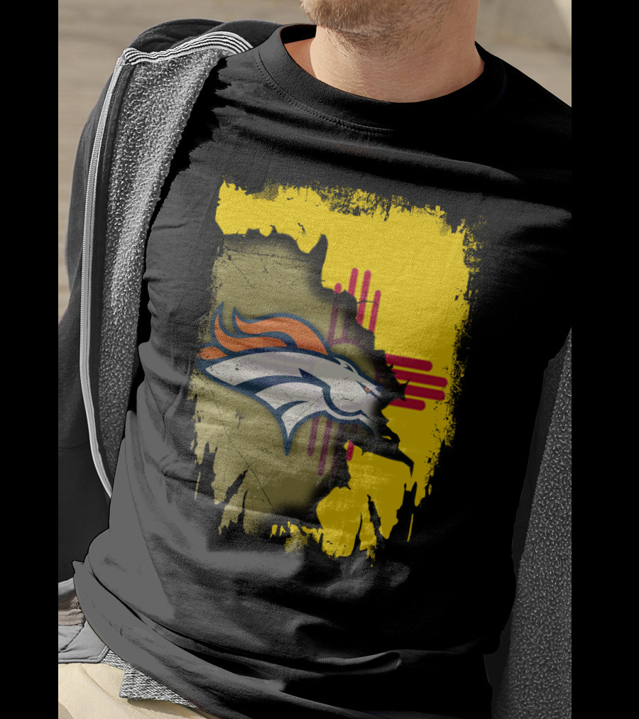 Together New Mexico With Denver Broncos Logo And Zia T-Shirt