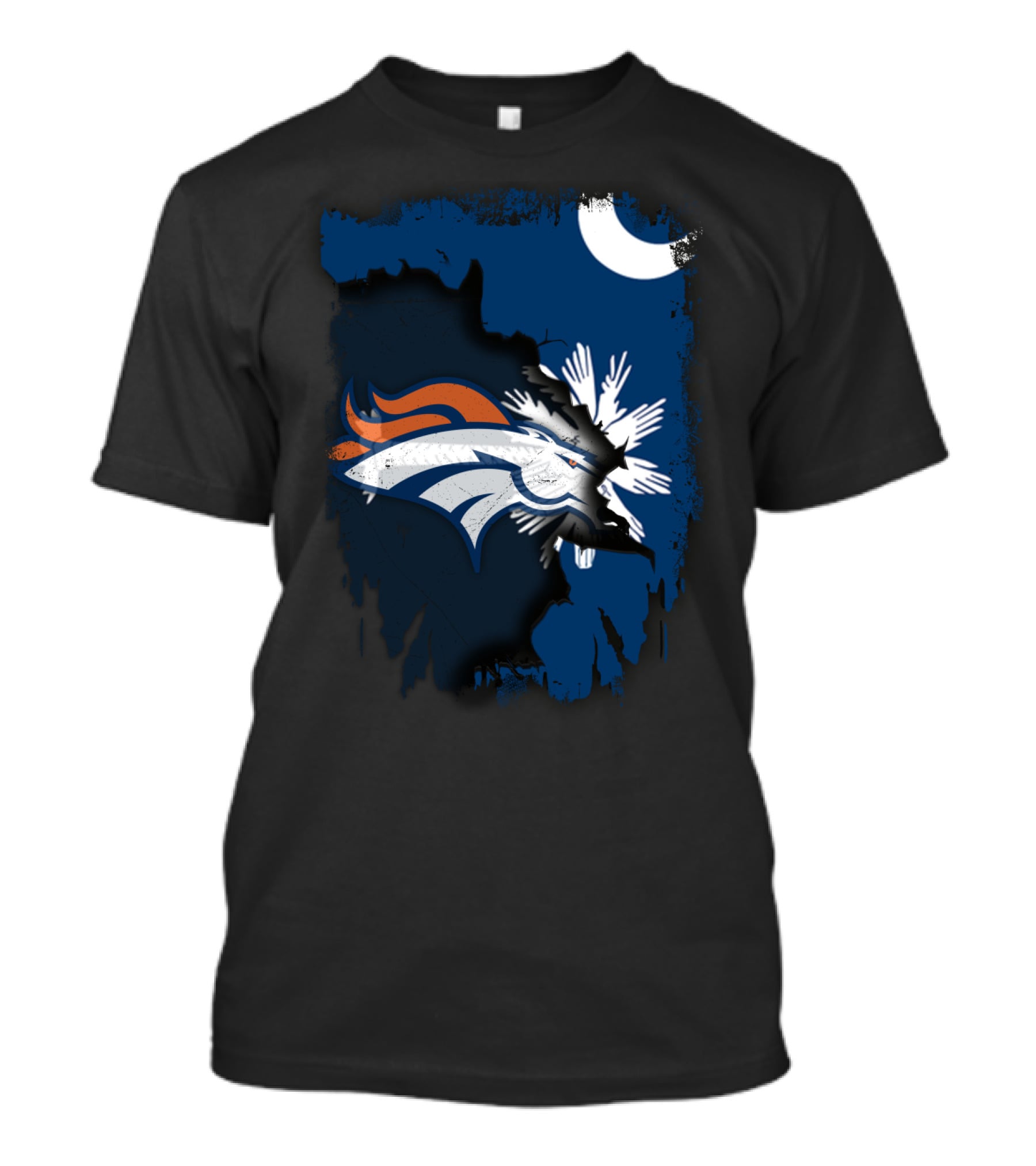 Together With Broncos In South Carolina Palmetto And Crescent T-Shirt