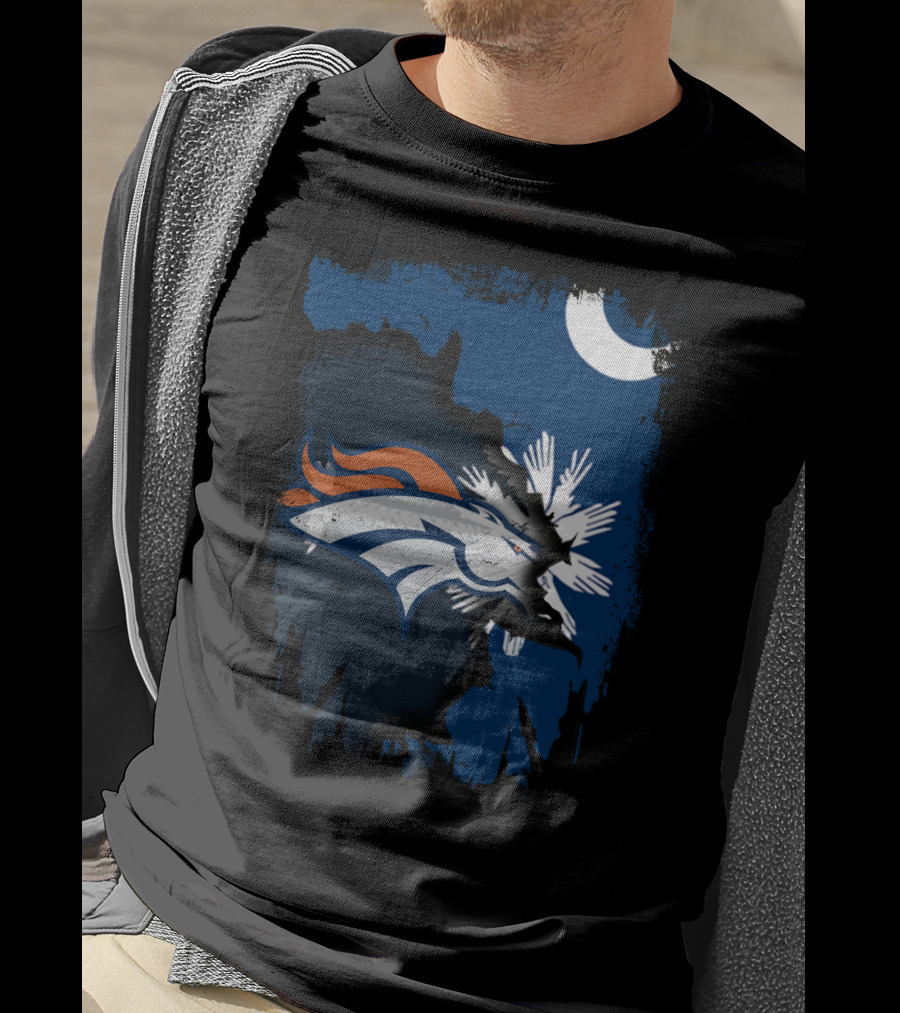 Together With Broncos In South Carolina Palmetto And Crescent T-Shirt